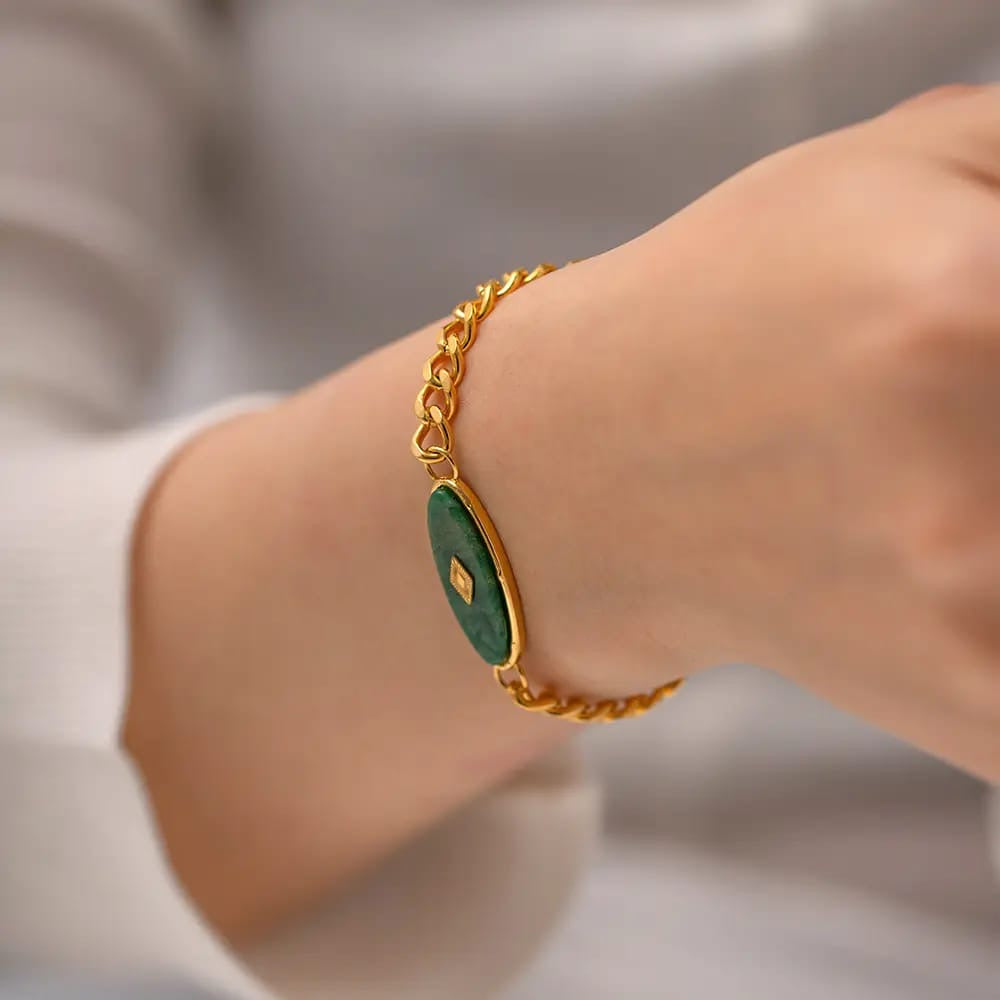 Emerald Chunky Bracelet