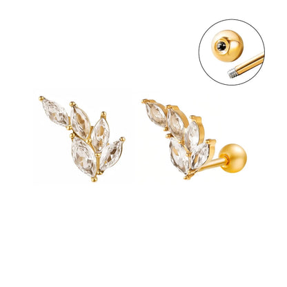 Leaf Flatback Earrings