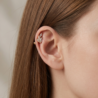 Leaf Flatback Earrings
