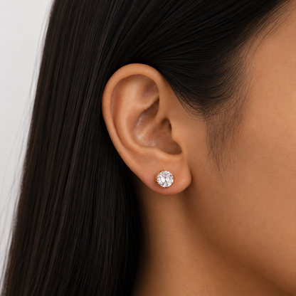 Solitaire Flatback Stud - Round
