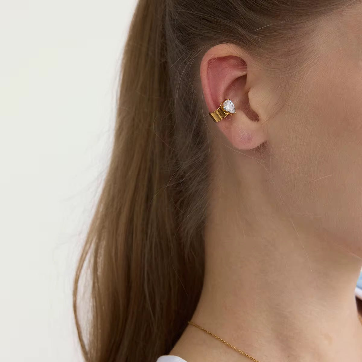 Solitaire Ear Cuff - Pair