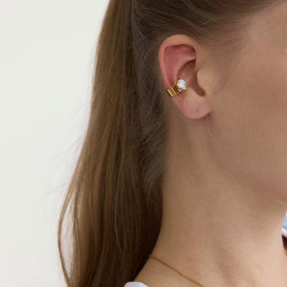 Solitaire Ear Cuff - Pair