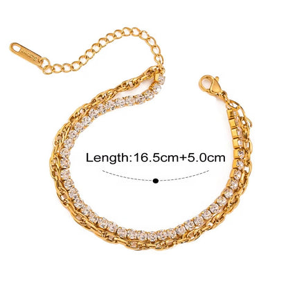 Two Layer Tennis Bracelet