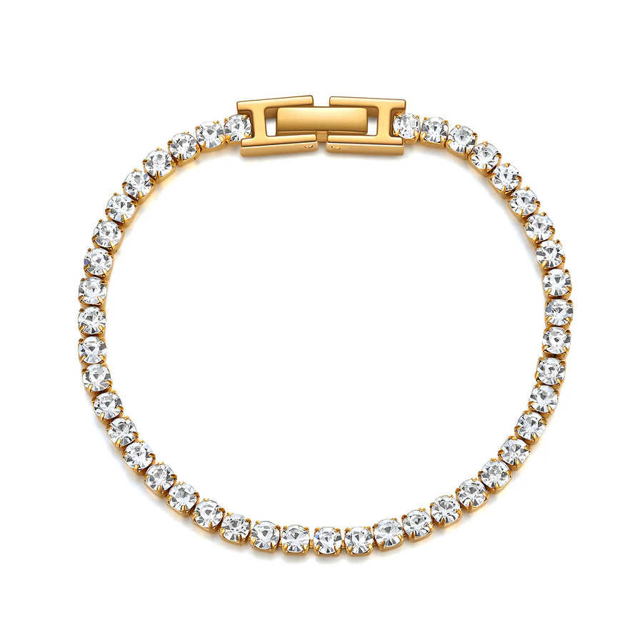 Tennis Bracelet (17cm) - Gold & Silver