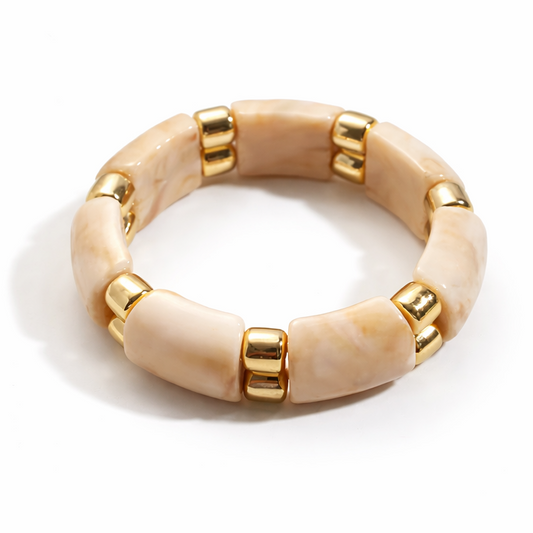 Stretchable Resin Bangle (Cream)